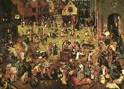 Pieter Bruegel fastlagens strid med fastan Spain oil painting artist
